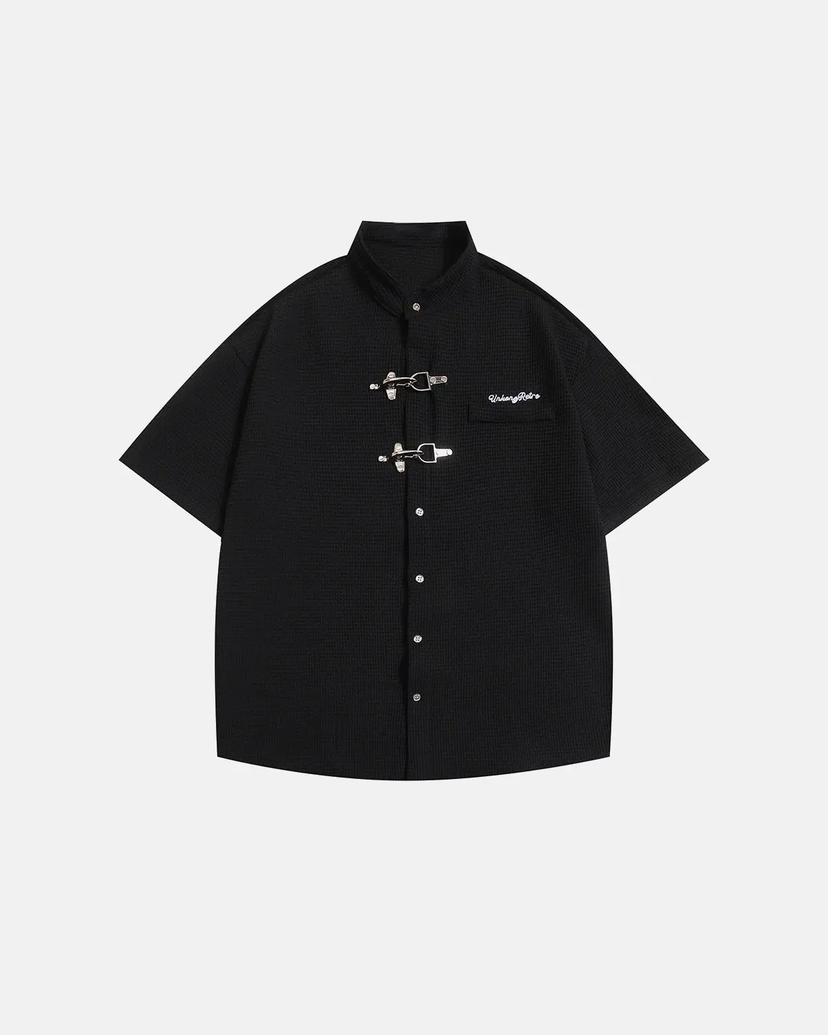Waffle Shirt with Metal Clasp Detail | Inflation Streetwear - Image 10