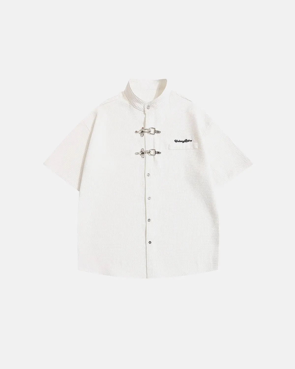 Waffle Shirt with Metal Clasp Detail | Inflation Streetwear - Image 9