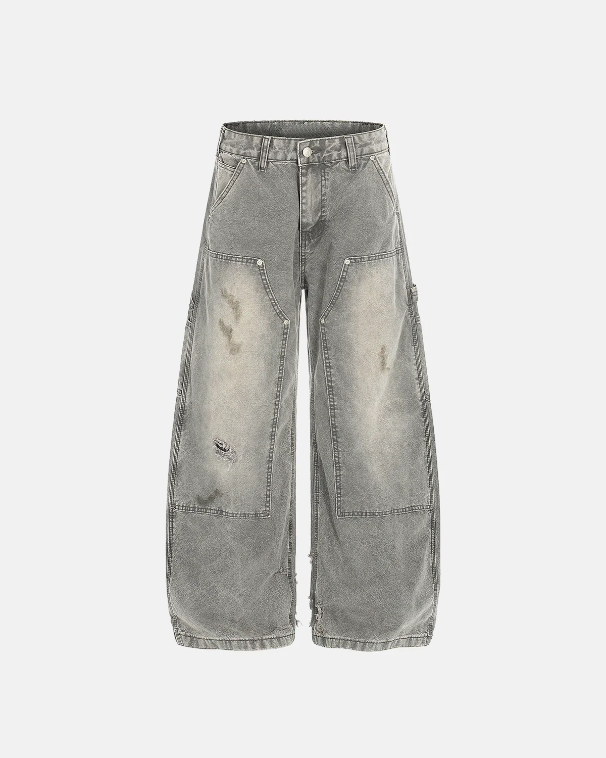 Wash Deconstructed Barrel Jeans | Inflation Streetwear