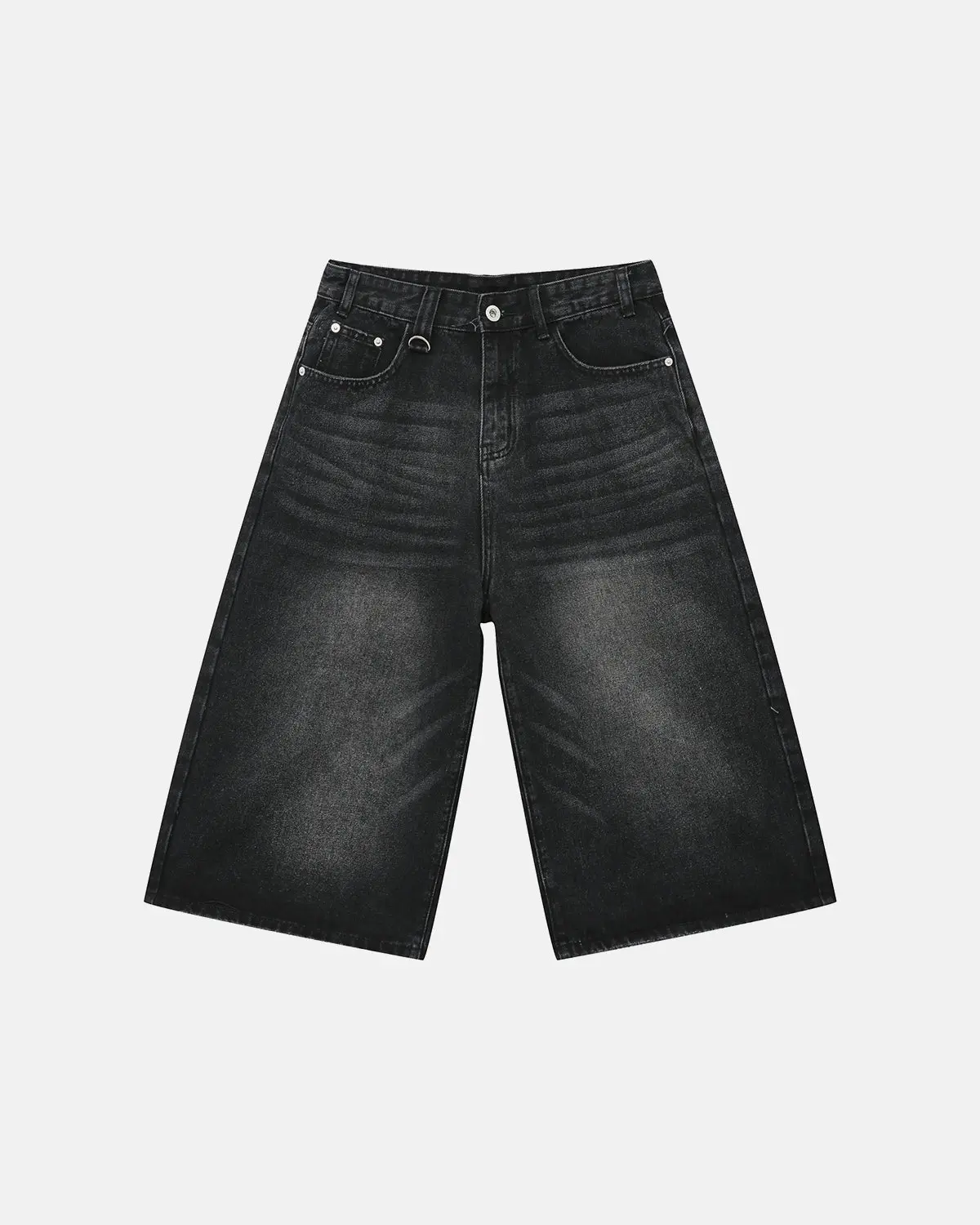 Washed Baggy Denim Jorts | Inflation Streetwear
