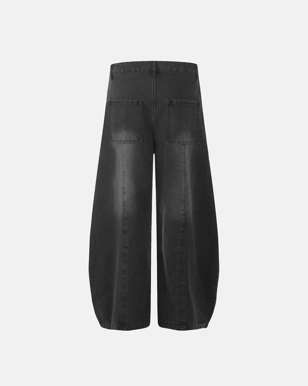 Washed Curved Seam Barrel Jeans | Inflation Streetwear - Image 10