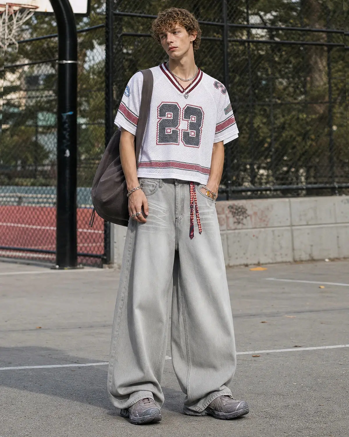 Washed Distressed Baggy Jeans | Inflation Streetwear - Image 4