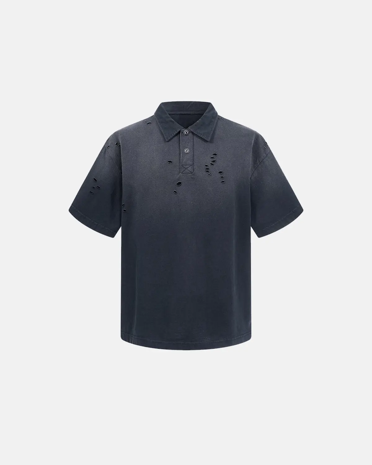 Distressed Ripped Washed Polo Shirts | Inflation Streetwear - Image 4
