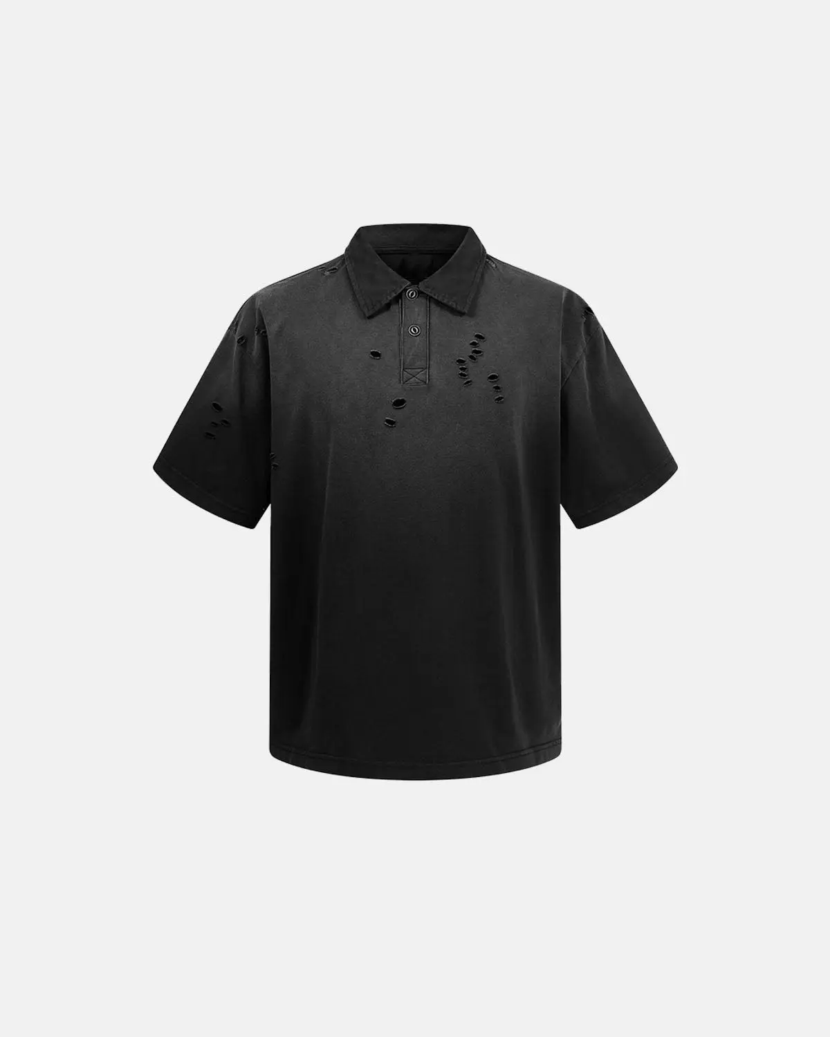 Distressed Ripped Washed Polo Shirts | Inflation Streetwear - Image 7