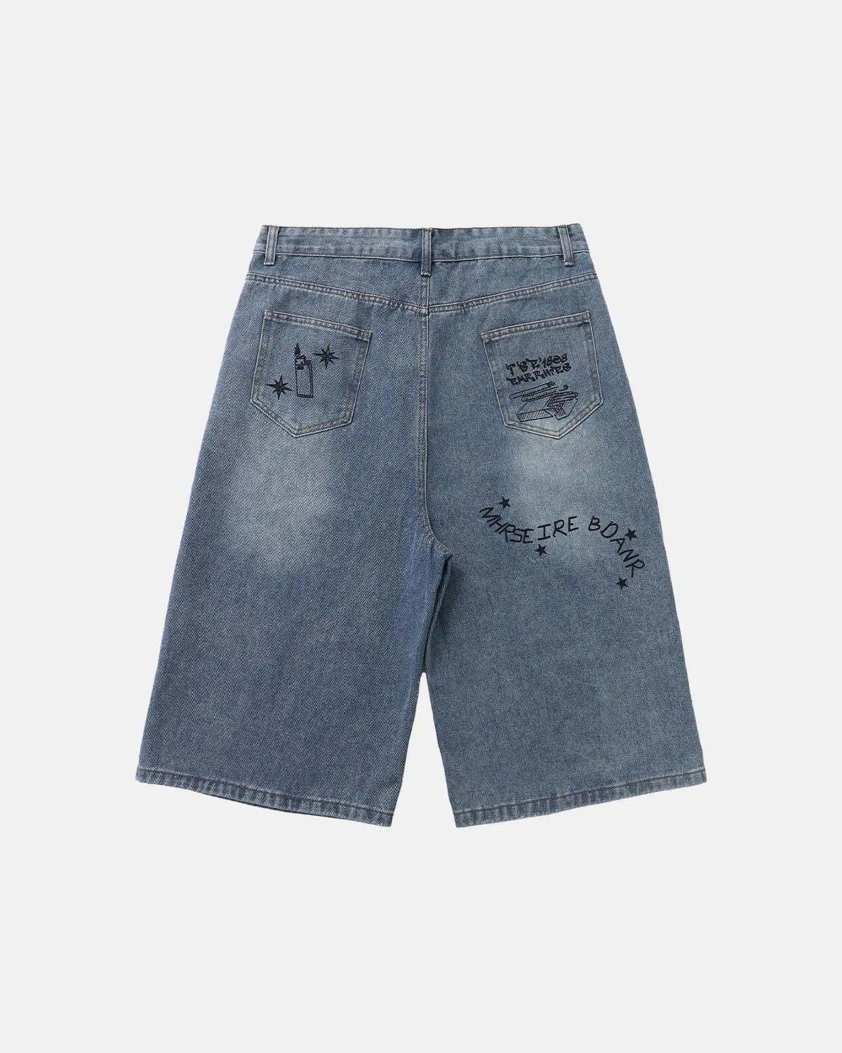 Washed Graffiti Longline Jorts | Inflation Streetwear - Image 2