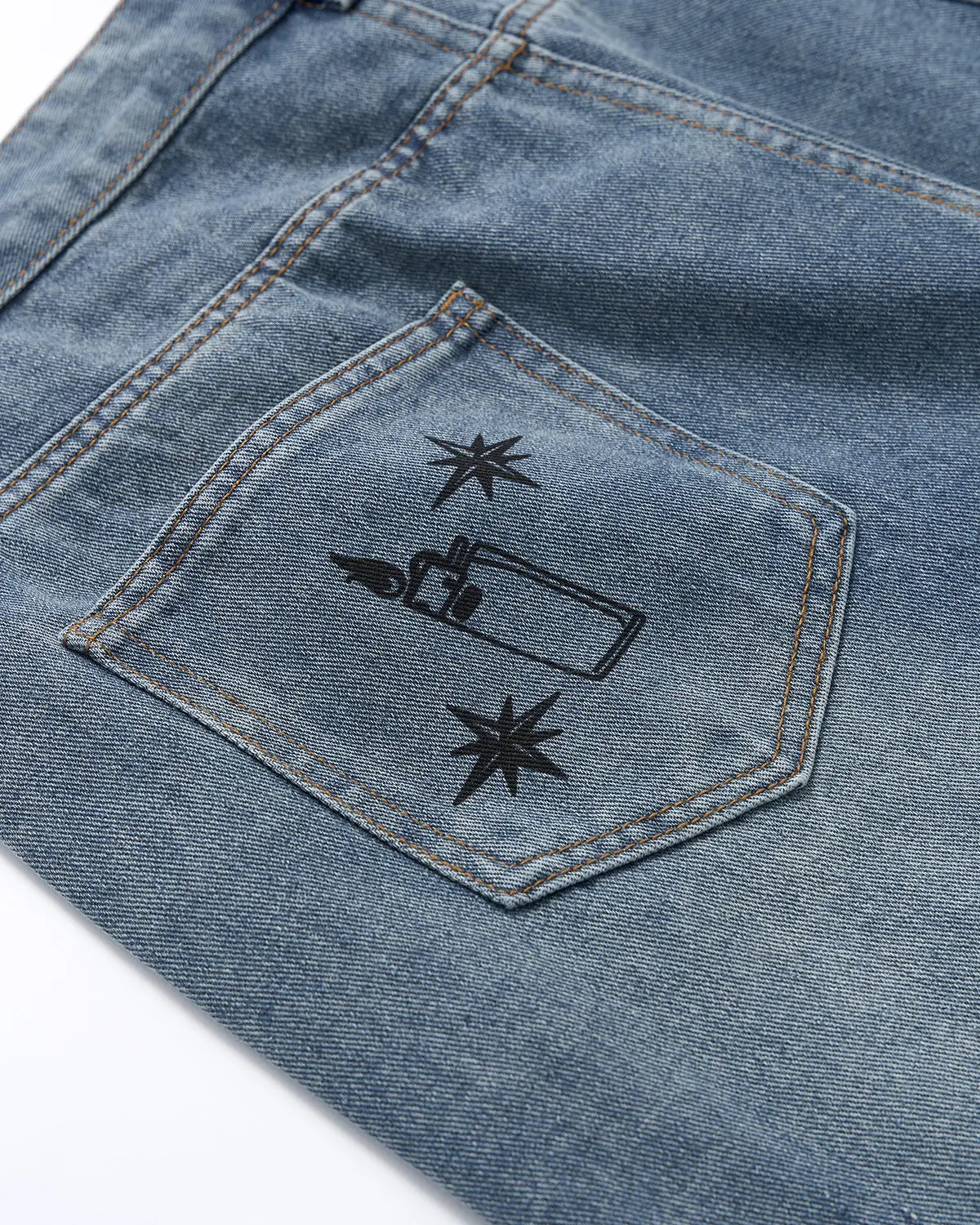 Washed Graffiti Longline Jorts | Inflation Streetwear - Image 8