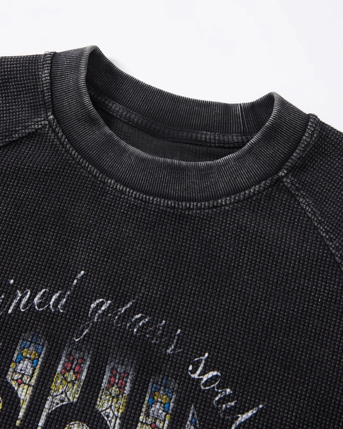 Washed Graphic Boxy Waffle T-Shirt | Inflation Streetwear - Image 9