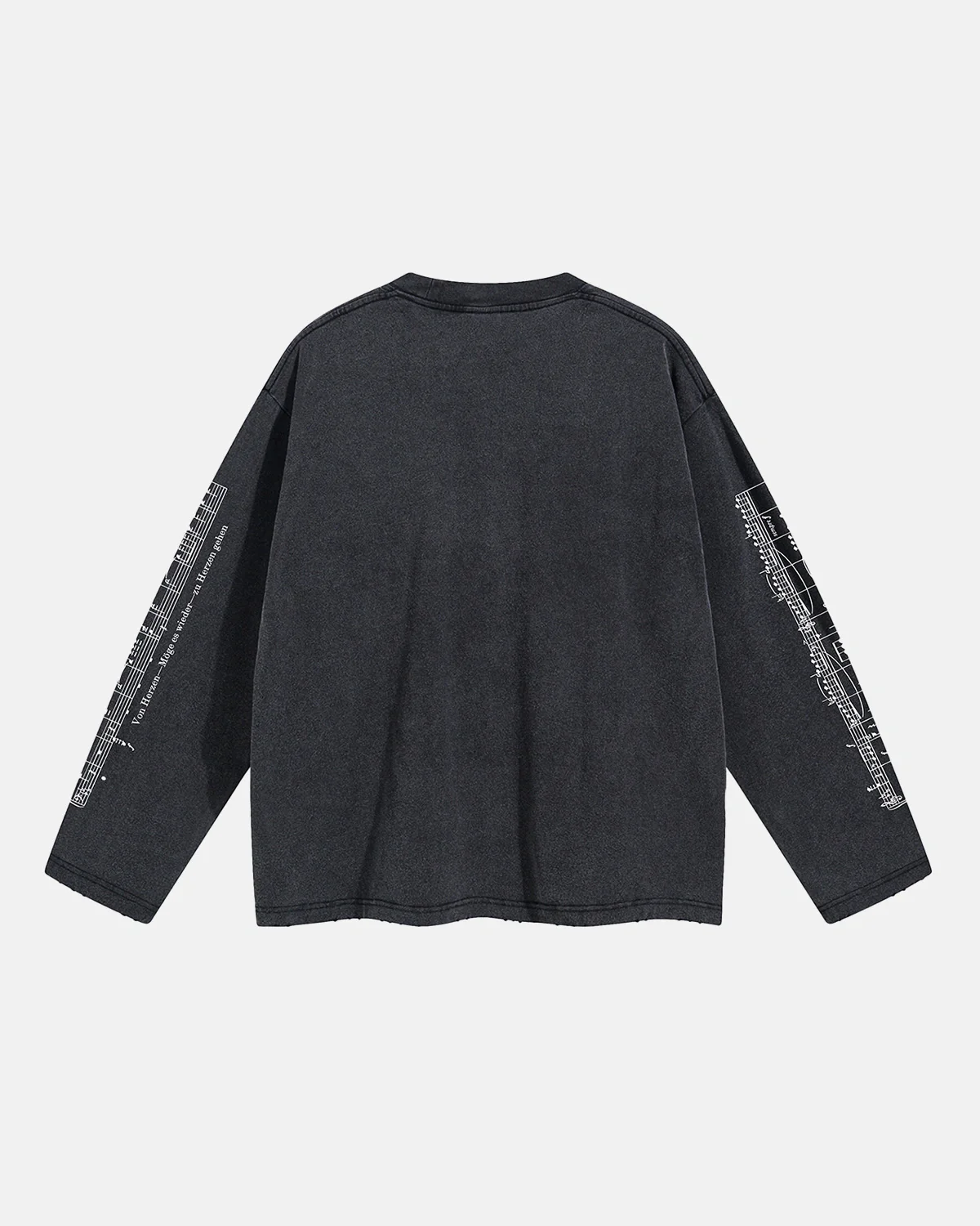 Washed Music Graphic Long Sleeve T-Shirt | Inflation Streetwear - Image 6