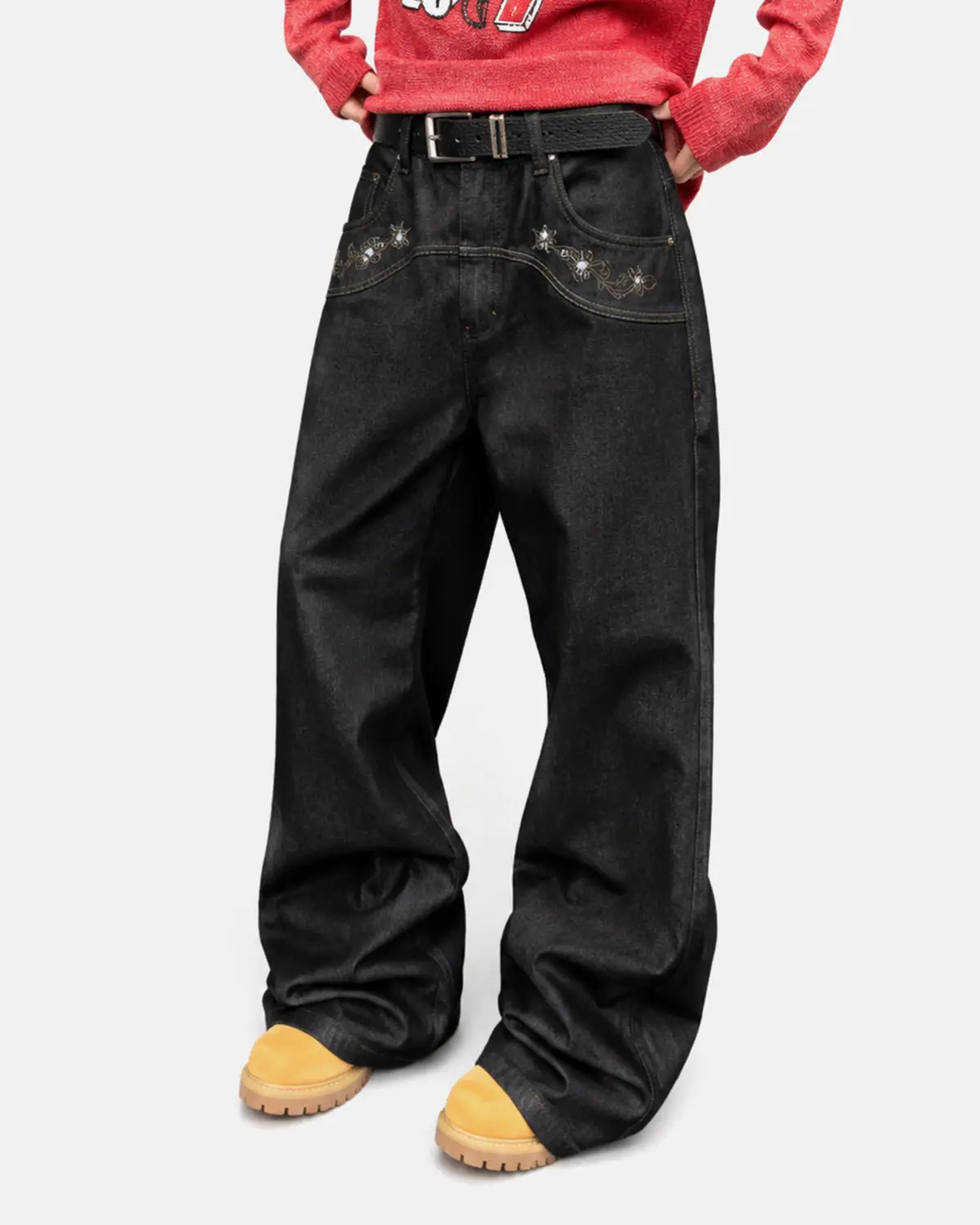 Vintage Embroidered Bootcut Jeans | Inflation Streetwear - Image 3