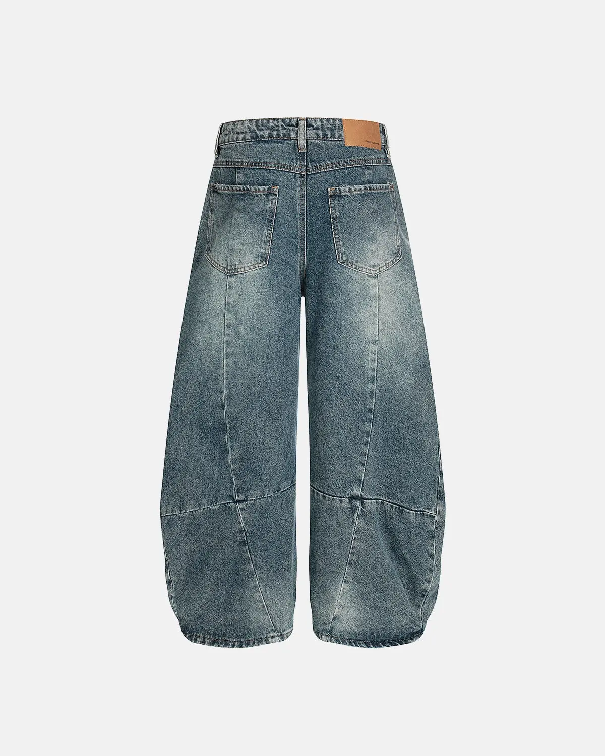 Whisker Acid Washed Barrel Jeans| Inflation Streetwear - Image 6